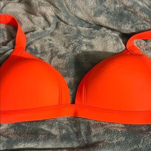 PINK Victoria's Secret Bold Orange Bikini Top medium new but no tags